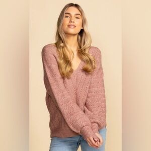 Pink Martini Beverly V-Neck Oversized Sweater